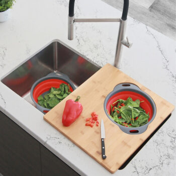 Over the Sink large Cutting Board with Colander Set