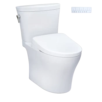 Toto Aquia® IV Arc - WASHLET®+ S7 Two-Piece Toilet - 1.28 GPF & 0.9 GPF - Universal Height