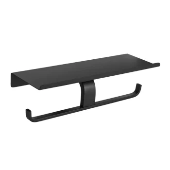 BATHROOM TOILET PAPER DOUBLE HOLDER WITH SHELF - TPHSD123